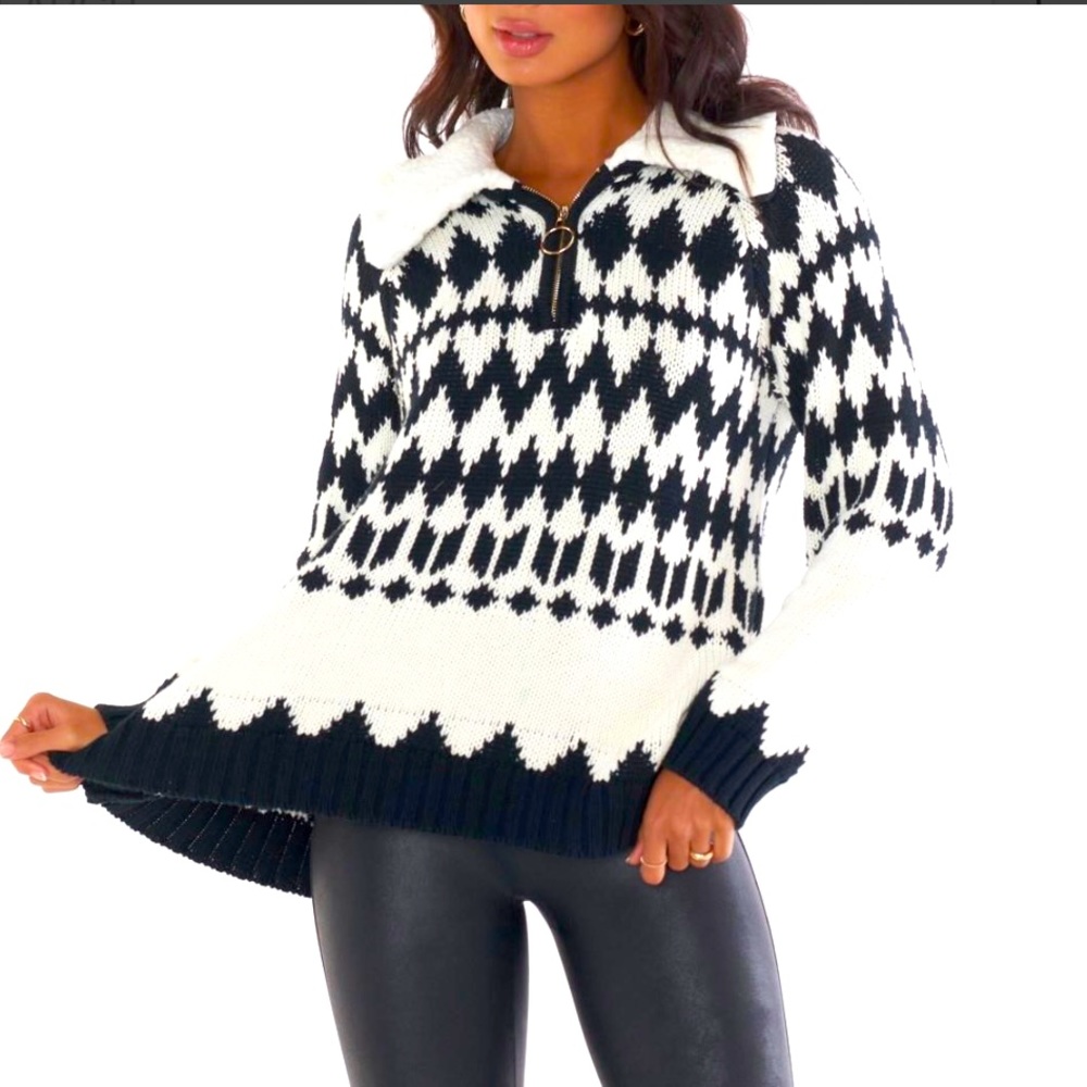 Show Me Your Mumu NWOT Sun Valley Faux Sherpa Sweater